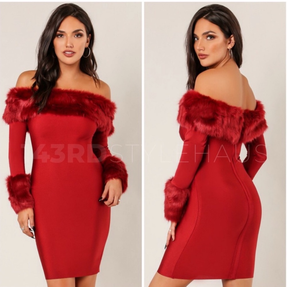 HOLIDAY COLLECTION | 3 PACK | FUR BANDAGE DRESS